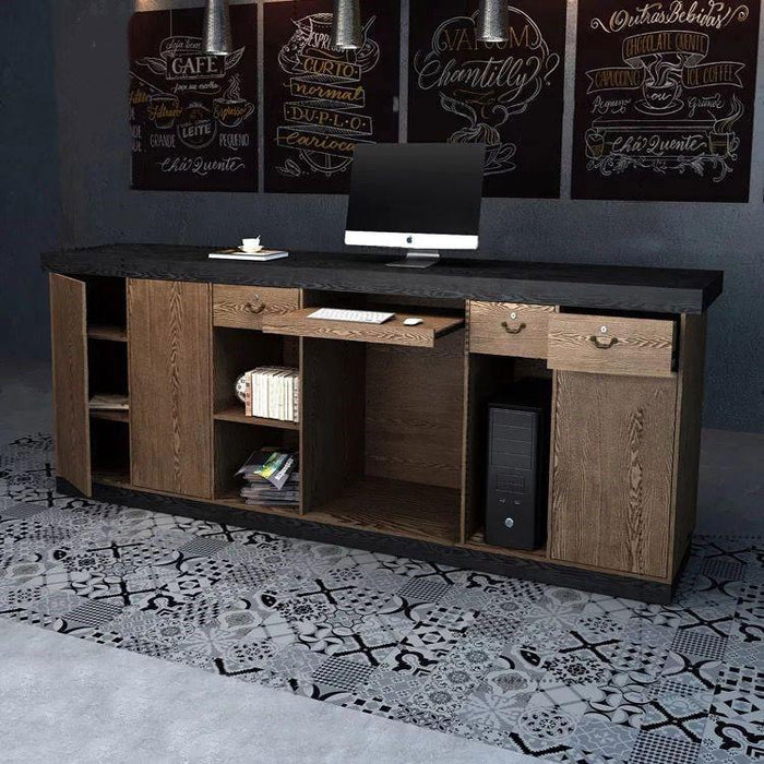 Small Black Reception Desk for Cafe Store - M2 Retail
